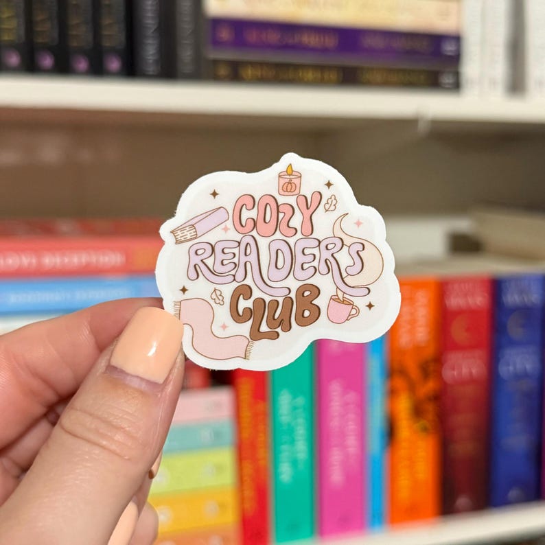 Cozy Readers Club Waterproof Kindle Sticker Ereader Sticker Book Merch