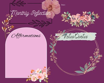 Monthly Reflection Template Download Etsy