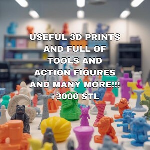 Functional STL Bundle: Home Decor, Action figures, Gadgets & Tech Stands | Lifetime Access 3D Print Pack | +3000 Designs
