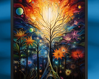 Vibras A Limited Edition Numbered & Certified Portrait Art Print by Colombian Artist Kata Angel - Flora Exclusive to neziak.co
