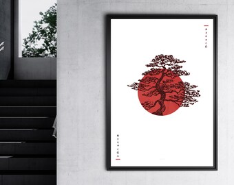 The Bonsai – Exclusive Art Print in Multiple Sizes Miyamoto Musashi Quote Minimalist Japanese Inspired Design - Neziak Creative Collective
