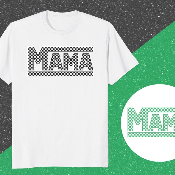 Retro Checkered Mama Png, Distressed Mama Png, Retro Mama Png, Checkered Mama Shirt Design, Mom Png #137