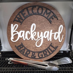 Backyard Bar & Grill Door Hanger