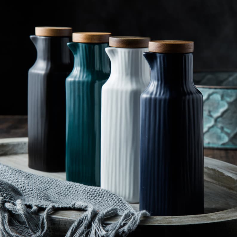 Keramik Öl und Essig Spender Modernes Design Küchen Menage mit ...