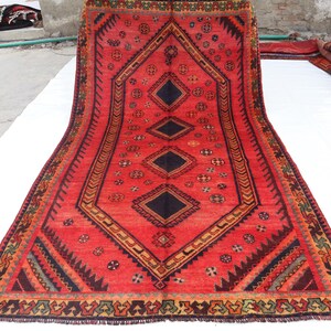 Handmade Wool Rug, 5x9 Caucasian Design Vintage Rug, Soft Pile Pinky Red Rug, Afghan Oriental Rug, Collector Piece  Rug, Rug For Living Room