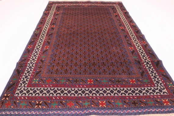 ビンテージラグ伝統的ウールラグアフガニスタン