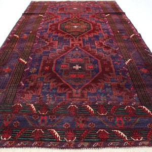 4x7 Antique Area Rug, Hand Knotted Wool Rug, Afghan Oriental Geometric  Rug, Turkmen Tribal Rug, Latify Soft Pile Rug, Rug For Living Room,