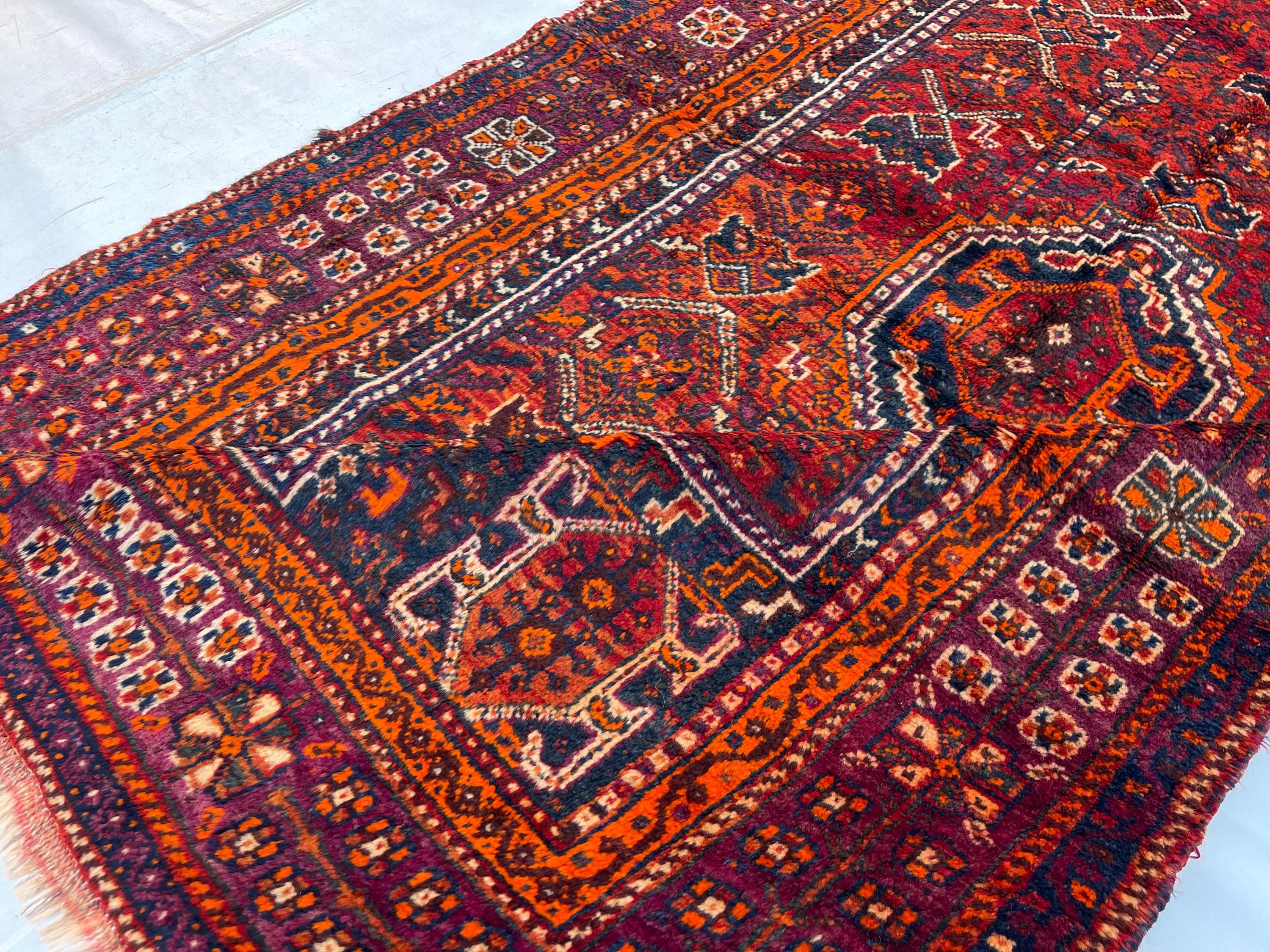 Afghan Caucasian Rug, 5x8 Hand Knotted Wool Rug, Persian Oriental