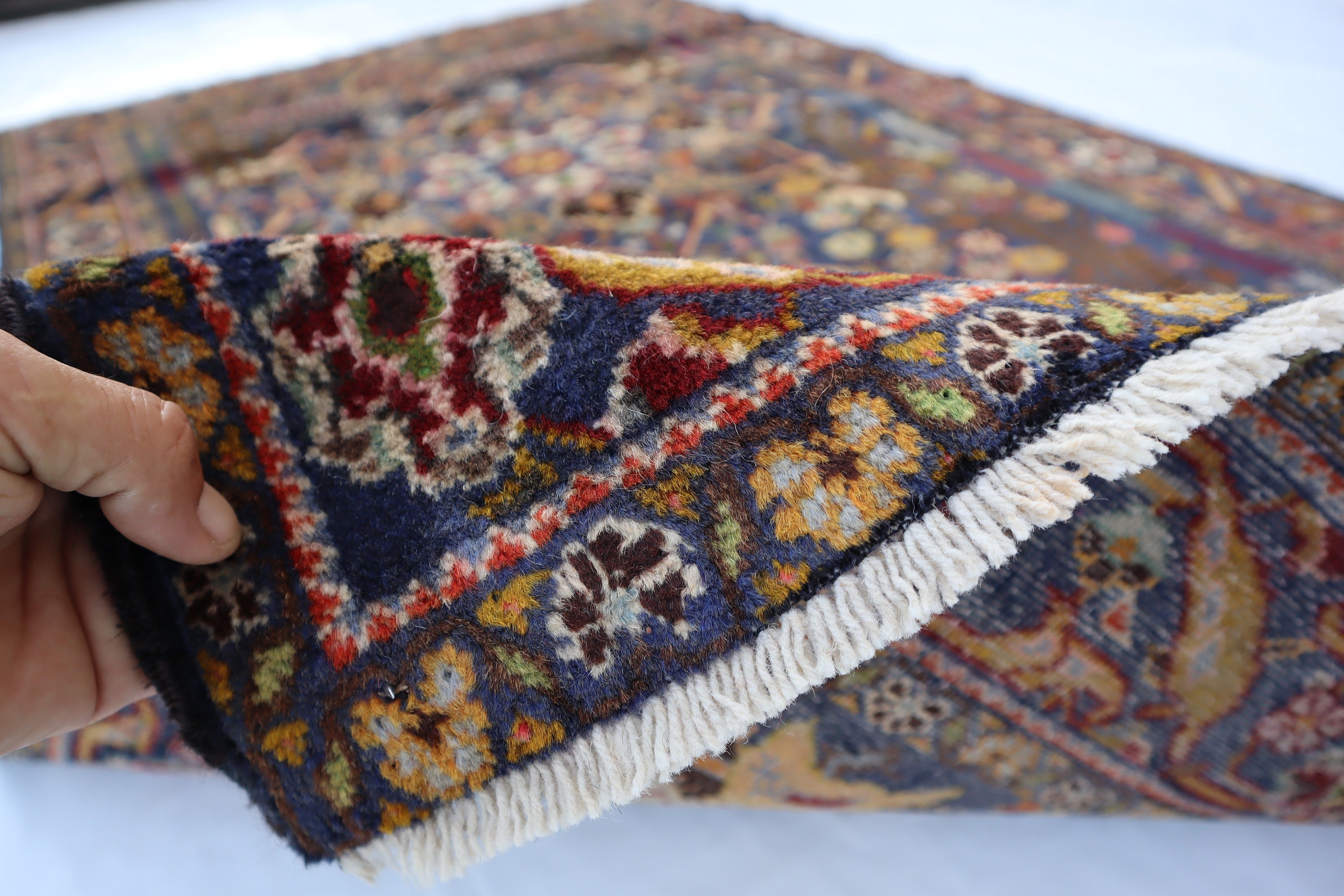 4x6アンティークラグ、ハンドノットウールラグ、アフガニスタン