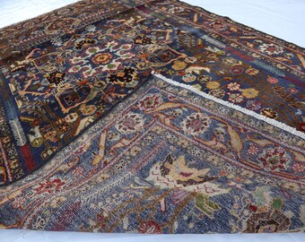 4x6アンティークラグ、ハンドノットウールラグ、アフガニスタン