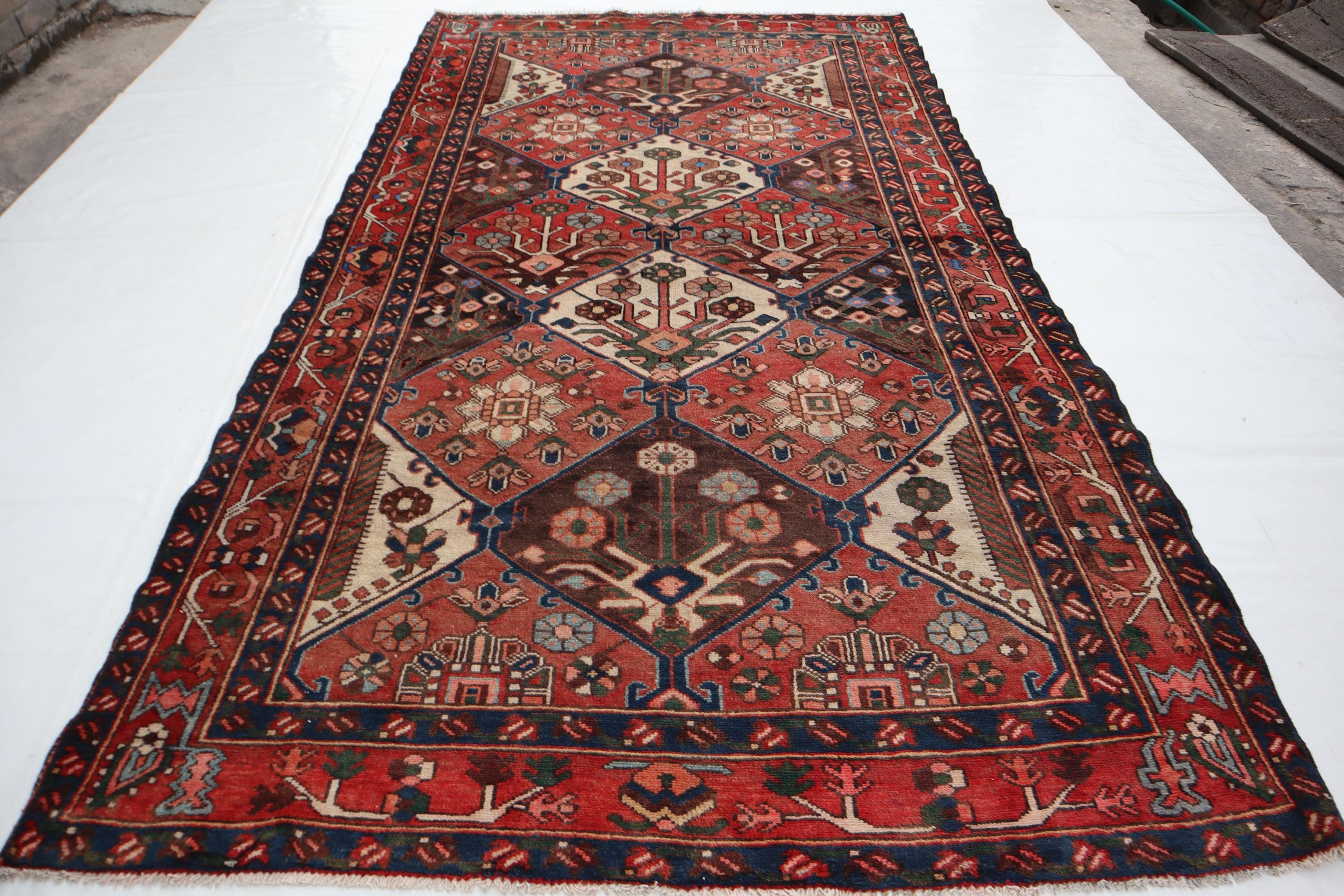 アフガニスタンの美しいラグ、5.6x10インチのハンドメイドウールラグ