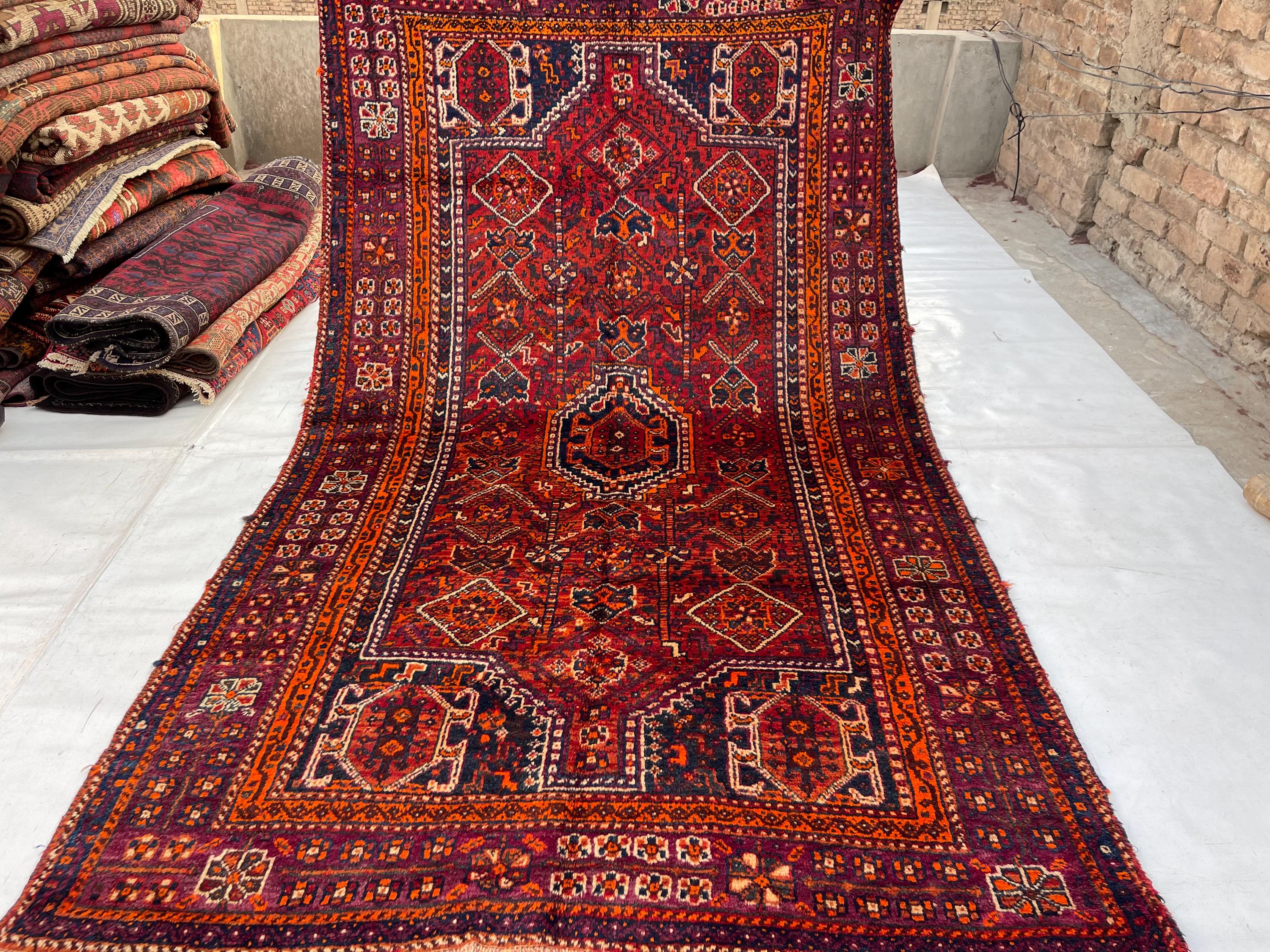 Afghan Caucasian Rug, 5x8 Hand Knotted Wool Rug, Persian Oriental