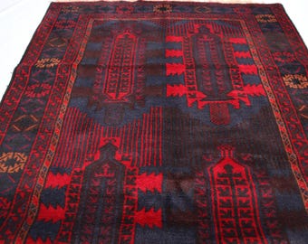 ヴィンテージ ラグ 模様 絨毯 約118cm x 200cm アフガニスタン ヴィンテージ ラグ 模様 絨毯 約118cm x 200cm アフガニスタン