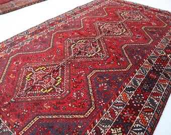 Afghan Antique Rug, 5x9 Hand Knotted Wool Rug, Caucasian Design Rug, Traditional Area Rug, Organic Dyes Rug, One Of A Kind Rug, Bedroom Rug,