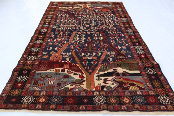 ビンテージラグ伝統的ウールラグアフガニスタン