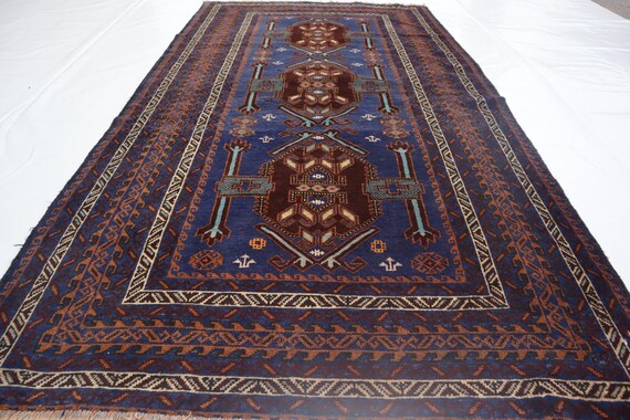 ビンテージラグ　伝統的　ウールラグ　アフガニスタン アフガニスタンのヴィンテージラグ、4x6インチのハンドメイドウール