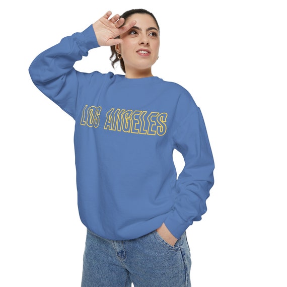 Los Angeles Comfort Colors Sweatshirt Yellow Font White or Blue