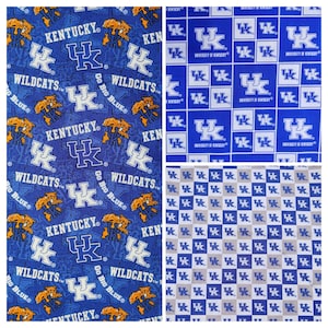 University of Kentucky Wildcats NCAA College Logo 100% Cotton Fabric by the yard.