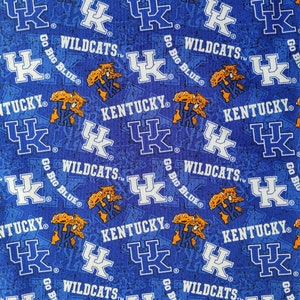 University of Kentucky Wildcats NCAA College Logo 100% Cotton Fabric by ...