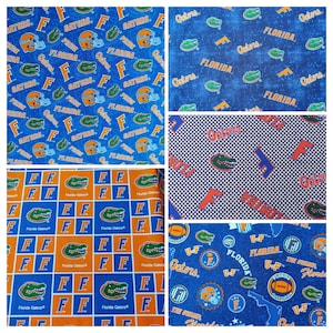 University of Florida Gators NCAA College Logo 100% Cotton Fabric by the yard.