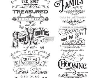 Redesign With Prima Decor Transfers Family Heirlooms 24"x29" Rub On Transfers For Furniture Furniture Decals Transfers Furniture Transfers