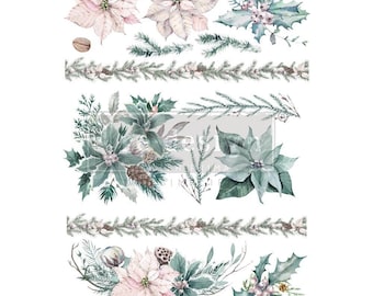 Redesign With Prima Decor Transfers Evergreen Florals 24"x35" Rub On Transfers For Furniture Furniture Decals Transfers Furniture Transfers