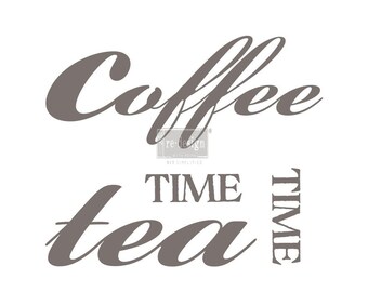 Redesign With Prima Transfer -CoffeeTea 27.5×11.3/rub-on 655350633165 Furniture Decor Transfers Wall Murals