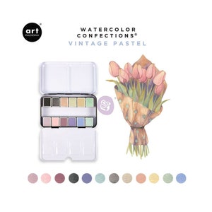 Confiseries aquarelle pastel vintage 12 couleurs pour la peinture et la calligraphie aquarelles professionnelles peinture à la main carte de points