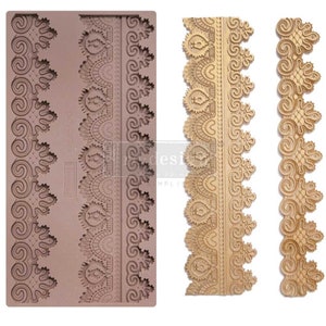 CECE Border Lace II 5"x10" Finnabair Moulds Funiture Molds Funiture Moulds Silicone Mold Decor Mould Molds Epoxy Resin Soap Wax Chocolate