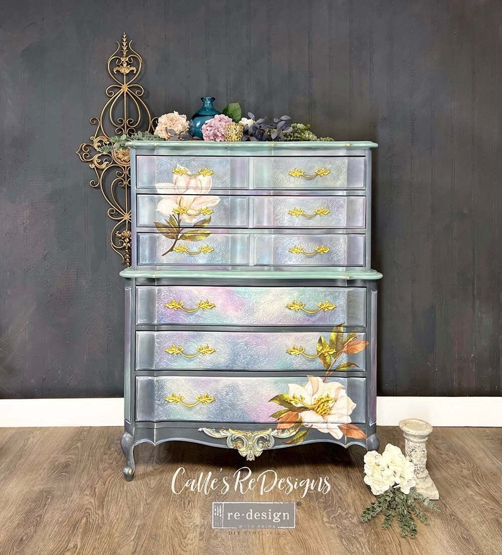 Decor Transfers Magnolia Transfer for Furniture Rub on Decal Rub on