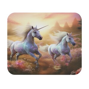 Unicorn mouse pad fantasy unicorn mouse pad white horses gift mouse pad unicorn love Unicorn_08_Mouse Pad (Rectangle)