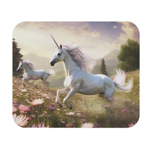 Unicorn mouse pad fantasy unicorn mouse pad white horses gift mouse pad unicorn love Unicorn_011_Mouse Pad (Rectangle)