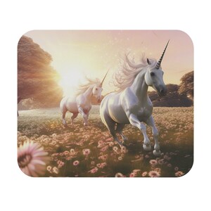 Unicorn mouse pad fantasy unicorn mouse pad white horses gift mouse pad unicorn love Unicorn_010_Mouse Pad (Rectangle)