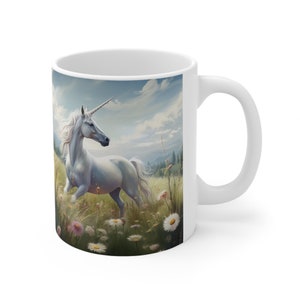 Unicorn mug fantasy unicorn mug white horses gift coffee mug unicorn love Unicorn_White_03 - Ceramic Mug 11oz