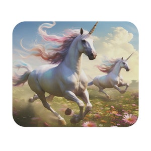 Unicorn mouse pad fantasy unicorn mouse pad white horses gift mouse pad unicorn love Unicorn_07_Mouse Pad (Rectangle)