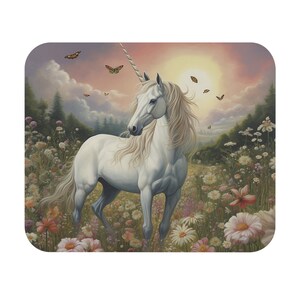 Unicorn mouse pad fantasy unicorn mouse pad white horses gift mouse pad unicorn love Unicorn_02_Mouse Pad (Rectangle)