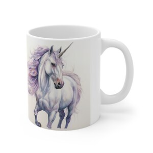 Unicorn mug fantasy unicorn mug white horses gift coffee mug unicorn love Unicorn_White_012 - Ceramic Mug 11oz