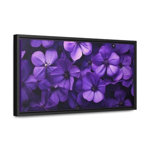 purple flower Print Framed purple flowers on canvas purple floral on canvas purple print home décor office décor Floral_019A