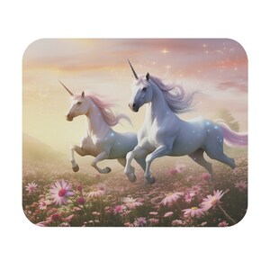 Unicorn mouse pad fantasy unicorn mouse pad white horses gift mouse pad unicorn love Unicorn_05_Mouse Pad (Rectangle)