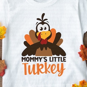 Mama's kleine Turkije SVG, kleine Turkije SVG, Thanksgiving SVG, grappige Turkije SVG, DXF, PNG, jongens Thanksgiving SVG, cut-bestand, Cricut