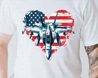 Fighter Jet png, American Flag Heart, 4th of July png, Air Force, Red White Blue, American Flag, Military USA, Independence Day, Download