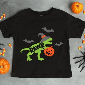 Dinosaure Halloween svg, svg dinosaure, dinosaure avec citrouille svg, svg citrouille, Halloween T-Rex svg, dxf, png, fichier coupé, Cricut, Silhouette