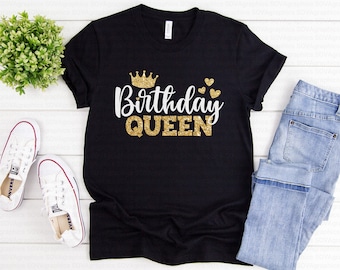 Birthday Queen svg, Birthday Girl svg, Birthday svg, Happy Birthday svg, Crown svg, dxf, png, eps, Cut File, Cricut, Silhouette, Download