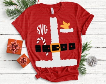 Santa svg, Santa Costume svg, Santa Claus svg, Christmas Santa Costume svg, Christmas svg, dxf, Santa Shirt, Cut file, Cricut, Silhouette