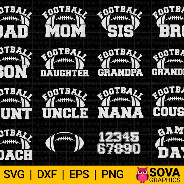 Football svg, Football svg Bundle, Football Family svg, Football Dad svg, Football Mom svg, Shirt svg, dxf, png, Cut File, Cricut, Download