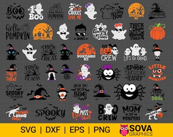 Halloween Bundle svg, Halloween svg Bundle, Boo svg, Halloween Clipart svg, dxf, Halloween Quotes, Cut File, Cricut, Silhouette, Download