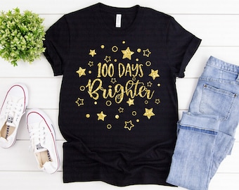 100 días más brillante svg, 100 días de escuela svg, diciendo svg, maestro svg, escuela svg, 100 días de escuela svg, cortar archivo, Cricut, silueta