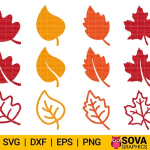 Autumn Leaves svg, Fall Leaves svg, Leaves svg Bundle, Autumn svg, Fall Leaf svg, dxf, png, Clipart, Printable, Cut File, Cricut, Download