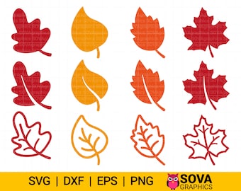 Autumn Leaves svg, Fall Leaves svg, Leaves svg Bundle, Autumn svg, Fall Leaf svg, dxf, png, Clipart, Printable, Cut File, Cricut, Download
