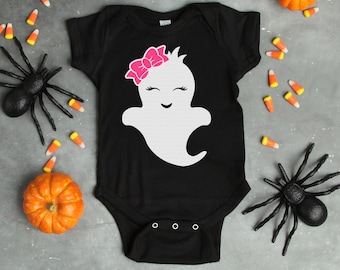 Baby Girl Ghost svg, 1st Halloween svg, Halloween svg, Girl Ghost svg, Cute Ghost svg, dxf, eps, png, Cut File, Cricut, Silhouette, Download